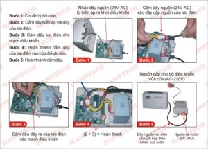 quy trình lắp đặt lưu điện cửa cuốn