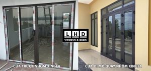 so sánh cửa đi mở quay nhôm xingfa và thiết kế khác